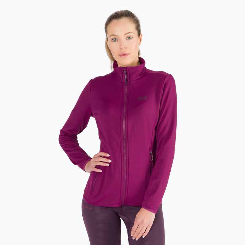 Jack Wolfskin giacca da trekking da donna Peak Grid Fleece wild berry