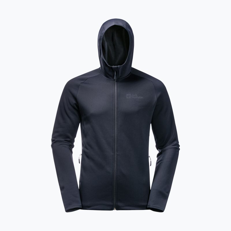 Jack Wolfskin giacca da trekking da uomo Baiselberg con cappuccio FZ blu notte 4