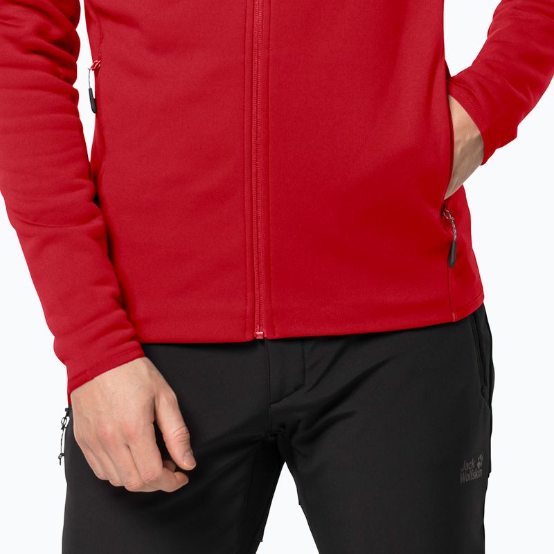 Jack Wolfskin giacca da trekking da uomo Baiselberg con cappuccio FZ rosso adrenalina 4