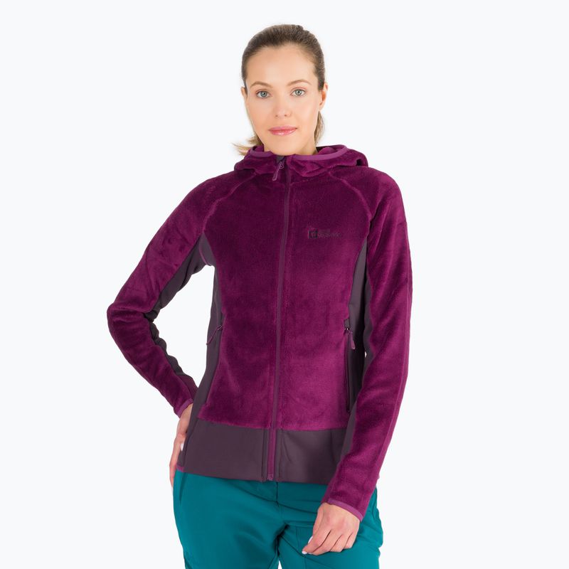 Jack Wolfskin giacca da trekking da donna Rotwand con cappuccio FZ wild berry