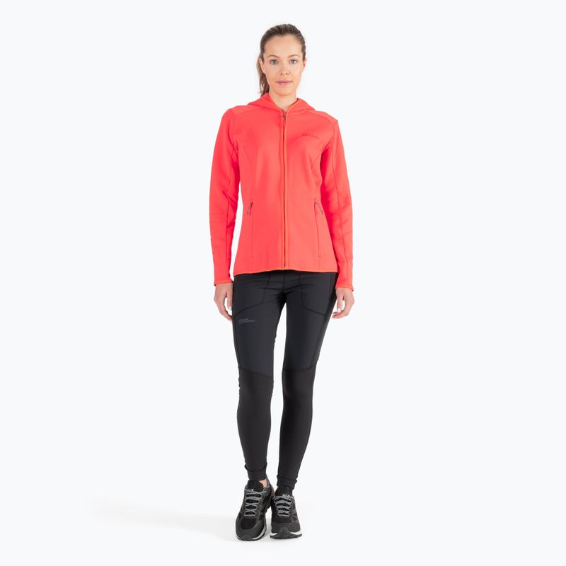 Jack Wolfskin giacca da trekking da donna Baiselberg con cappuccio FZ corallo caldo 2