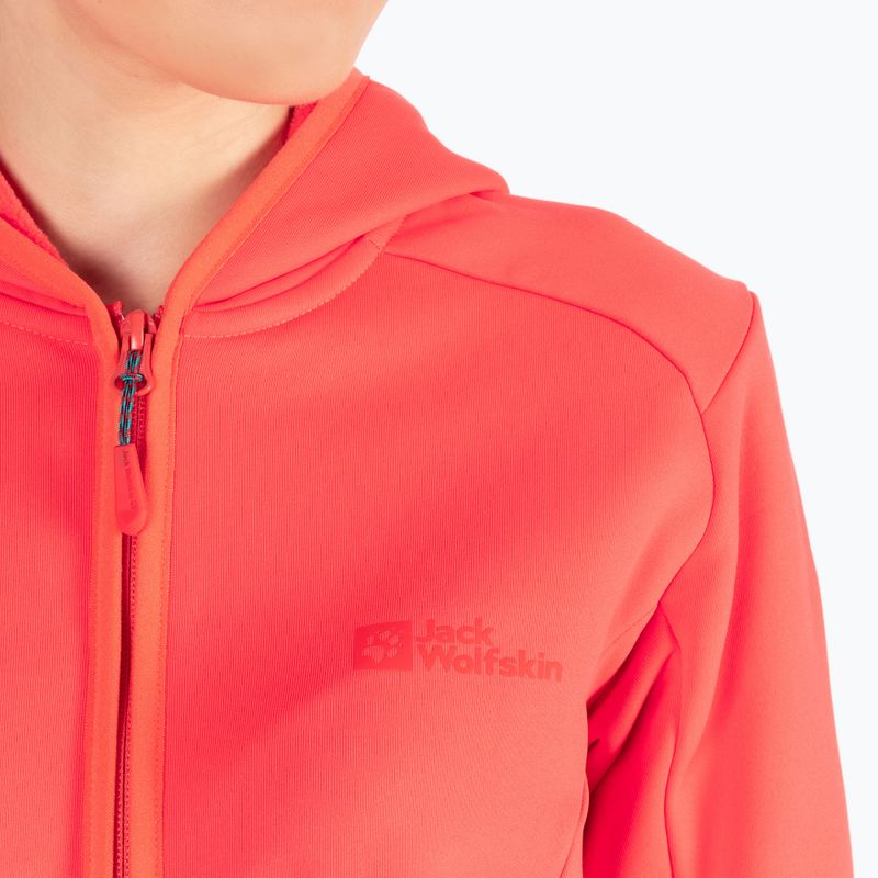 Jack Wolfskin giacca da trekking da donna Baiselberg con cappuccio FZ corallo caldo 6
