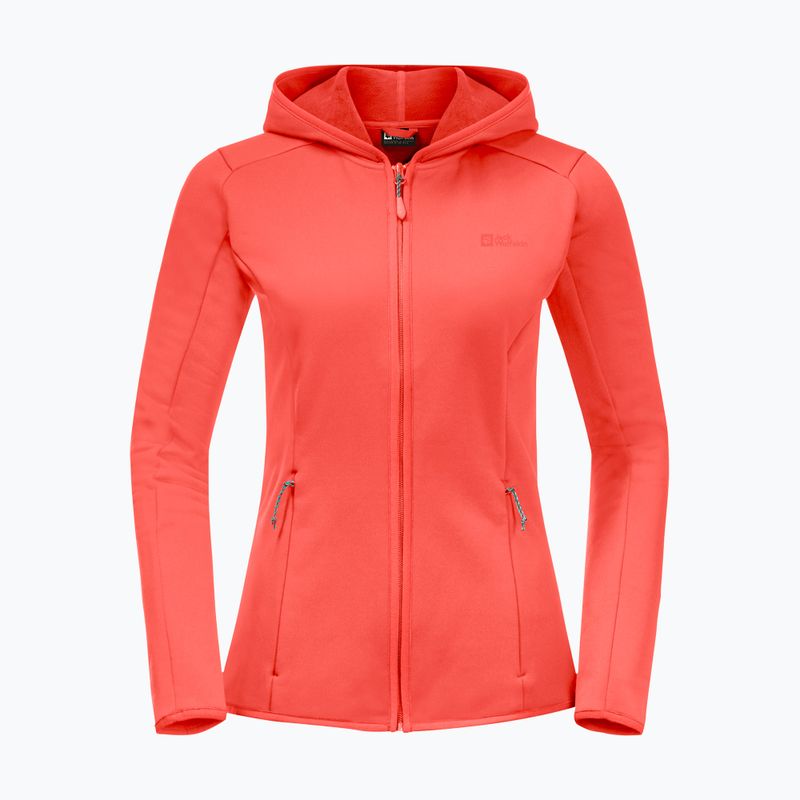 Jack Wolfskin giacca da trekking da donna Baiselberg con cappuccio FZ corallo caldo 8