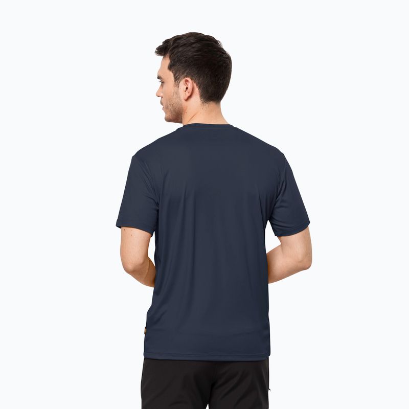 Jack Wolfskin T-shirt da trekking da uomo Tech blu notte 2