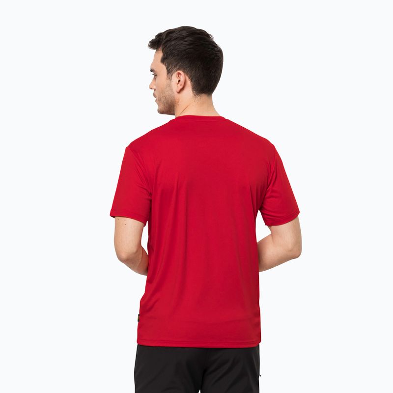Maglietta da trekking da uomo Jack Wolfskin Tech adrenaline rosso 2