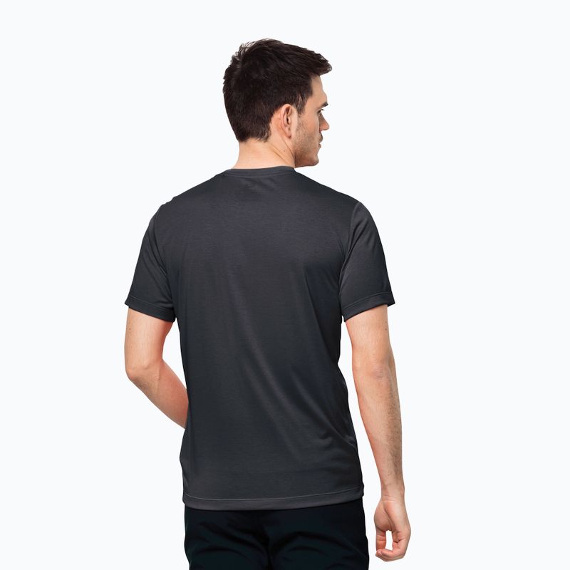 Maglietta Jack Wolfskin Hiking Graphic ebano da uomo 2