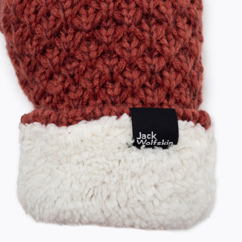 Guanti invernali da donna Jack Wolfskin Highloft Knit autunno rosso 4
