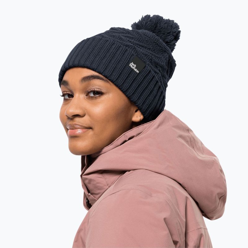Jack Wolfskin berretto invernale da donna Lorelei blu notte 4