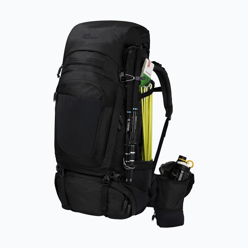 Zaino da trekking Jack Wolfskin da uomo Denali 65+10 l nero 4