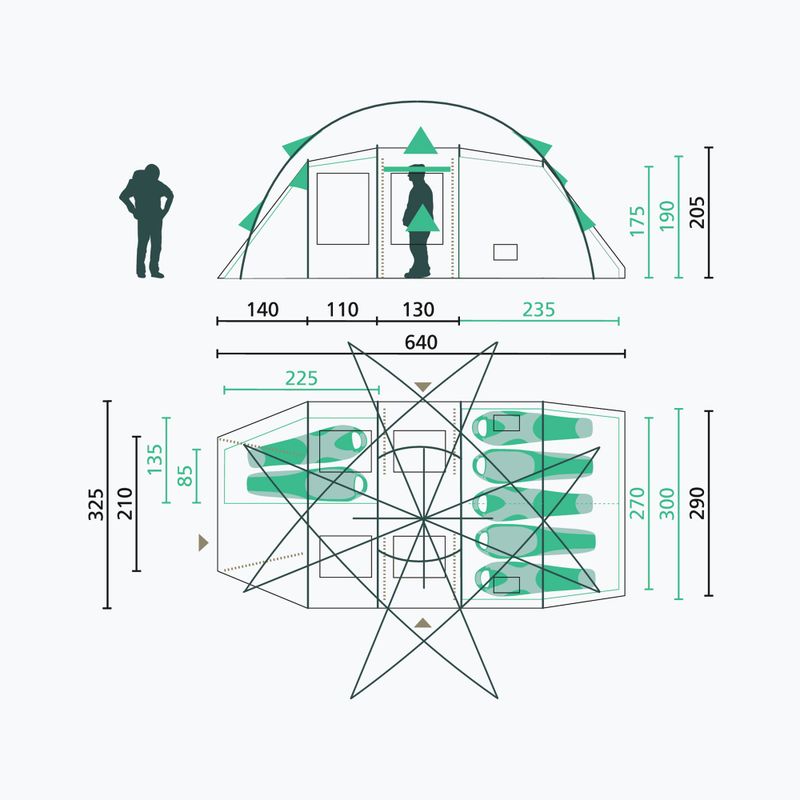 Tenda da campeggio Jack Wolfskin Travel Lodge RT white pepper 2