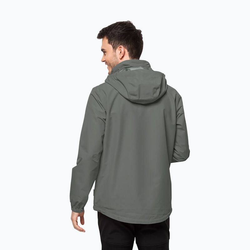 Giacca antipioggia Jack Wolfskin Stormy Point 2L verde geco da uomo 2