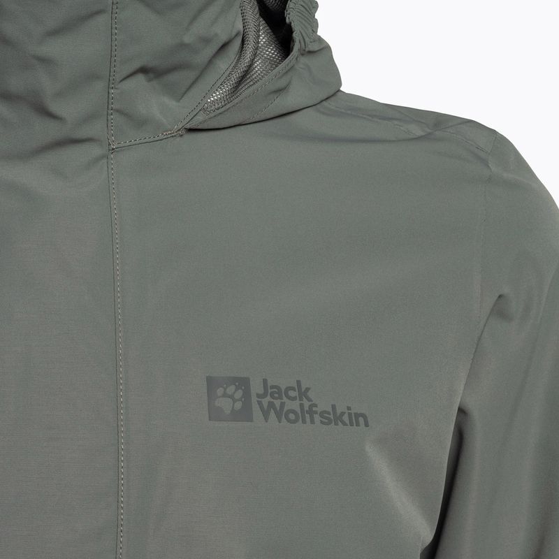 Giacca antipioggia Jack Wolfskin Stormy Point 2L verde geco da uomo 8