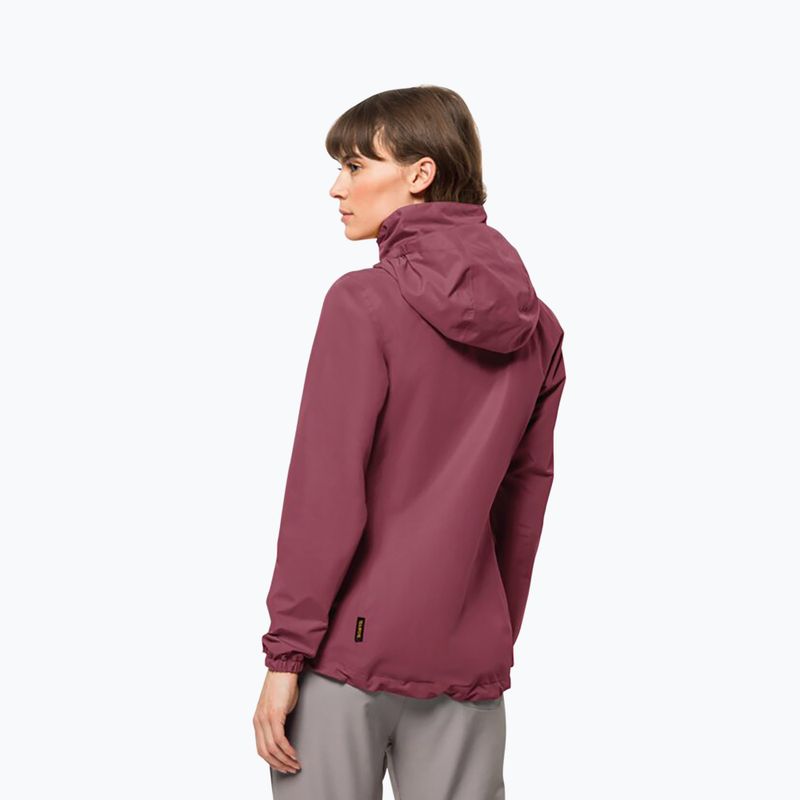 Jack Wolfskin Stormy Point 2L giacca antipioggia da donna rosso sangria 2