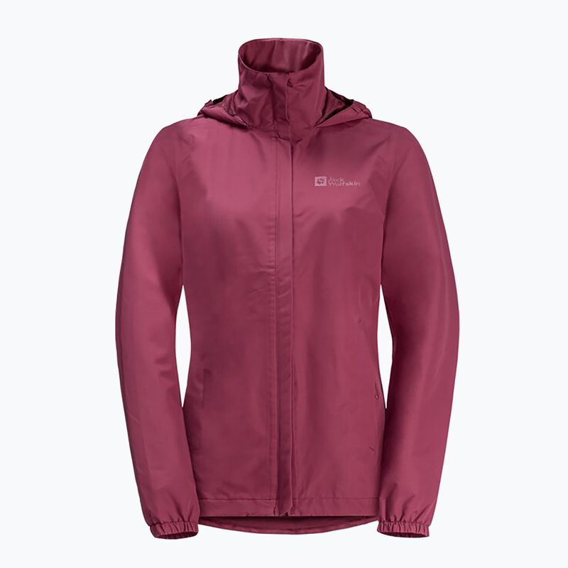 Jack Wolfskin Stormy Point 2L giacca antipioggia da donna rosso sangria 6