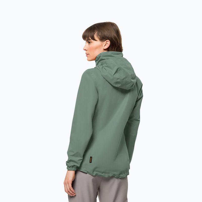 Jack Wolfskin Stormy Point 2L giacca antipioggia da donna verde picnic 2
