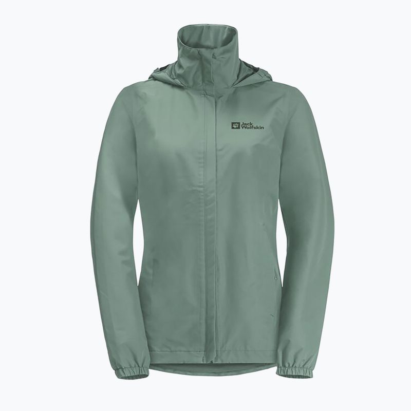 Jack Wolfskin Stormy Point 2L giacca antipioggia da donna verde picnic 10