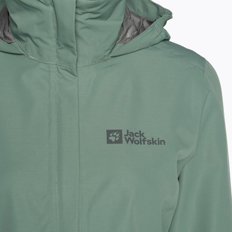 Jack Wolfskin Stormy Point 2L giacca antipioggia da donna verde picnic 8