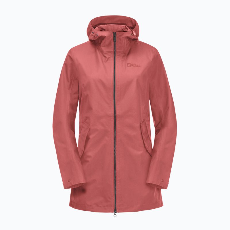 Jack Wolfskin Parka Dakar donna mackintosh rosa sbiadito 5