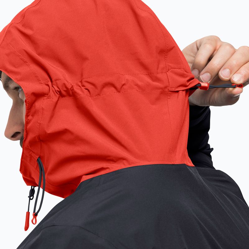 Giacca antipioggia Jack Wolfskin Go Hike strong da uomo di colore rosso 6