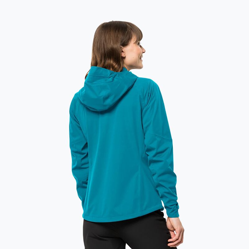 Jack Wolfskin Highest Peak, giacca da pioggia da donna, blu piastrella 2