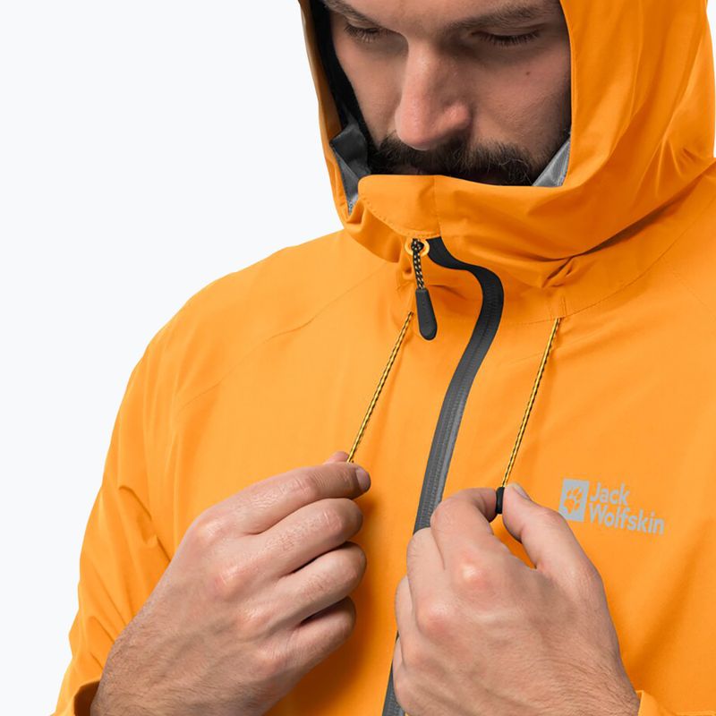 Giacca da pioggia Jack Wolfskin Highest Peak arancione pop da uomo 3