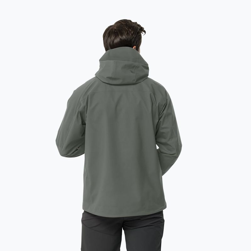 Giacca da pioggia Jack Wolfskin da uomo Kammweg 3L Jkt M verde geco 2