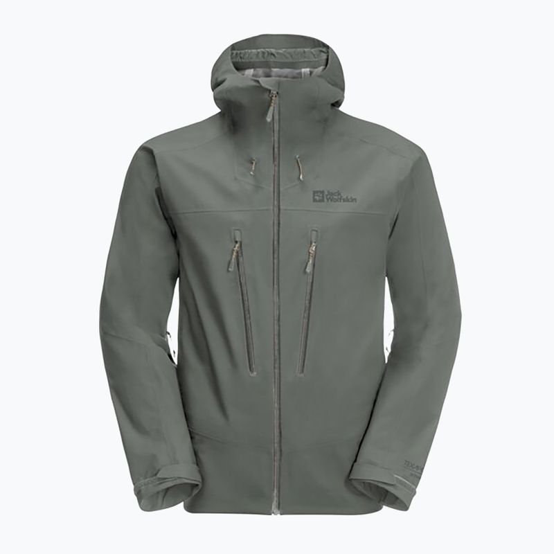 Giacca da pioggia Jack Wolfskin da uomo Kammweg 3L Jkt M verde geco 11