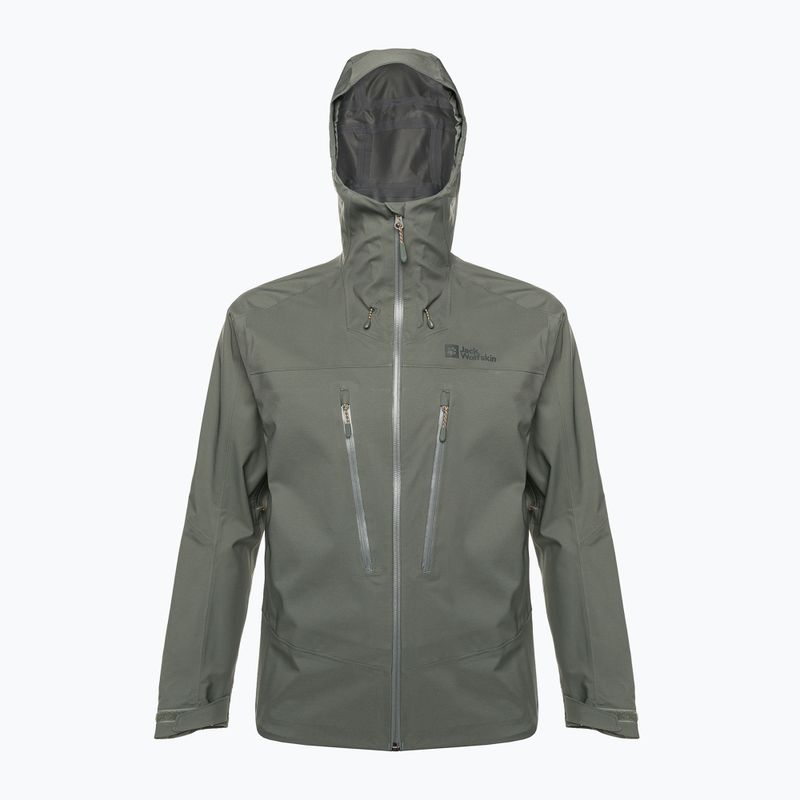 Giacca da pioggia Jack Wolfskin da uomo Kammweg 3L Jkt M verde geco 6