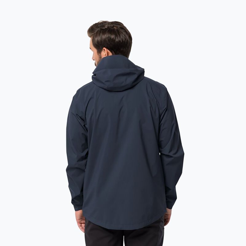 Jack Wolfskin giacca da pioggia da uomo Elsberg 2.5L blu notte 2