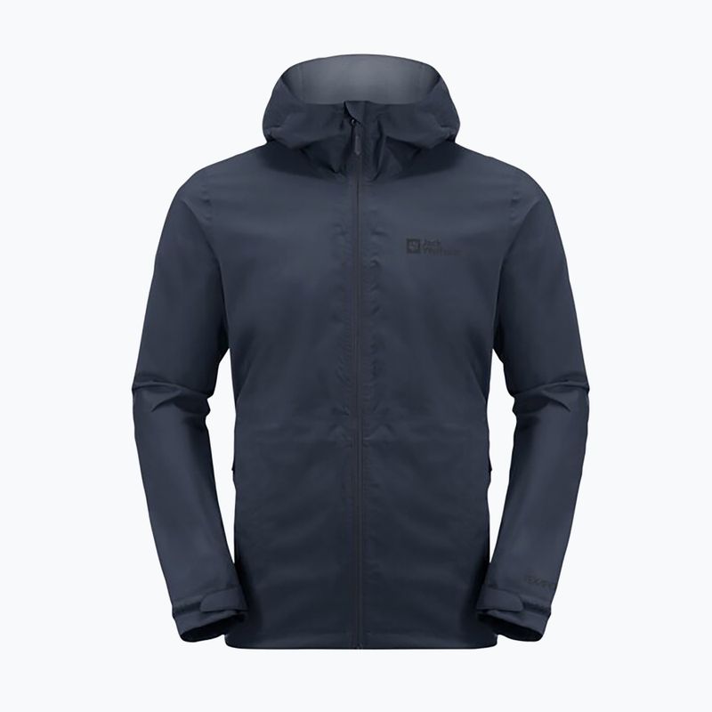 Jack Wolfskin giacca da pioggia da uomo Elsberg 2.5L blu notte 6