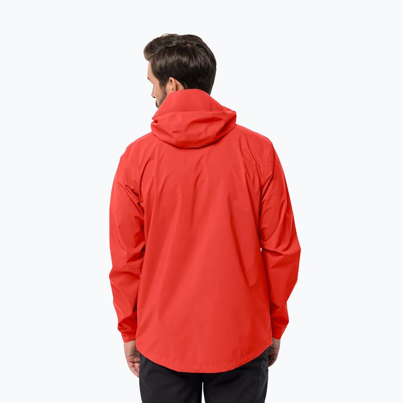Jack Wolfskin giacca da pioggia da uomo Elsberg 2.5L rosso forte 2