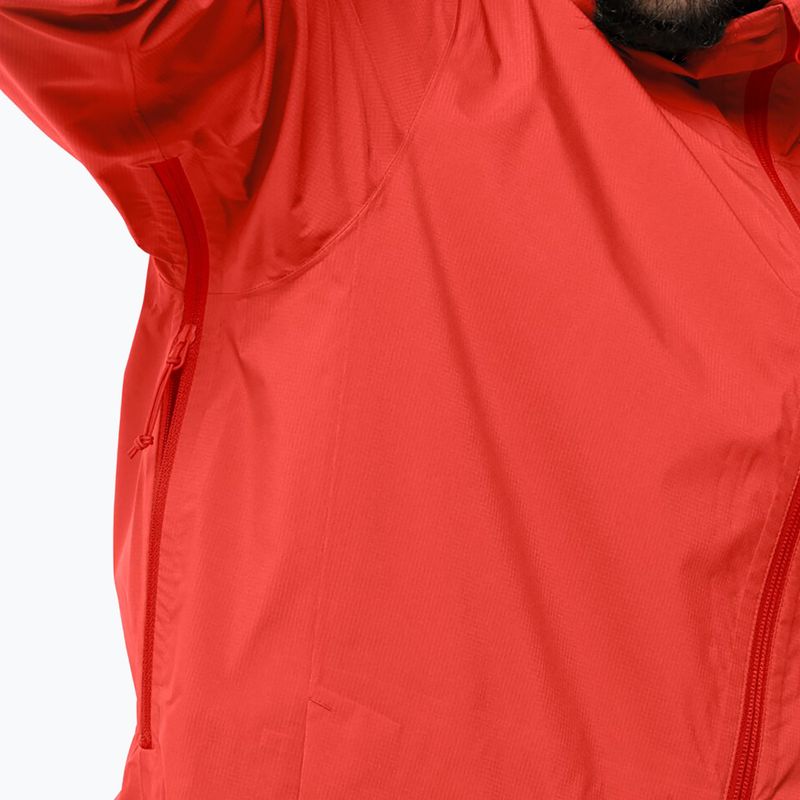 Jack Wolfskin giacca da pioggia da uomo Elsberg 2.5L rosso forte 5