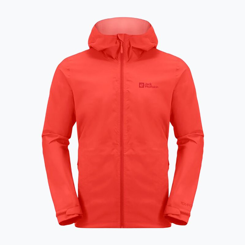 Jack Wolfskin giacca da pioggia da uomo Elsberg 2.5L rosso forte 6