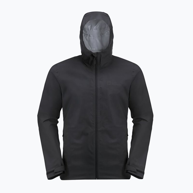 Jack Wolfskin giacca da pioggia da uomo Elsberg 2.5L nero 6