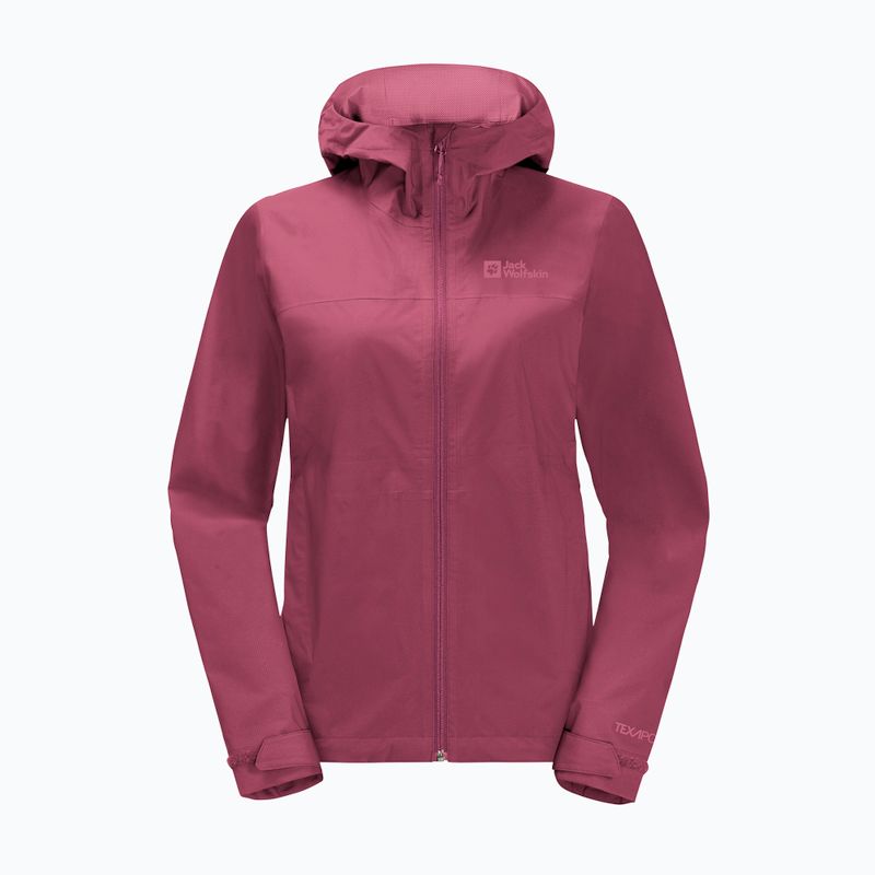 Jack Wolfskin giacca da pioggia da donna Elsberg 2.5L rosso sangria 6