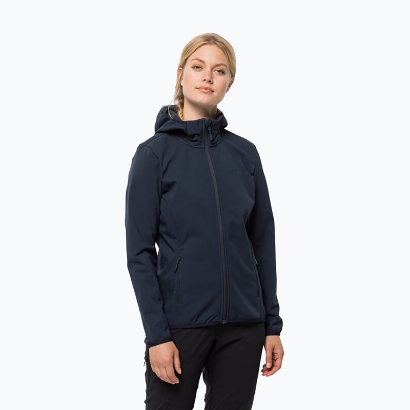 Jack Wolfskin giacca softshell da donna Bornberg Hoody blu notte