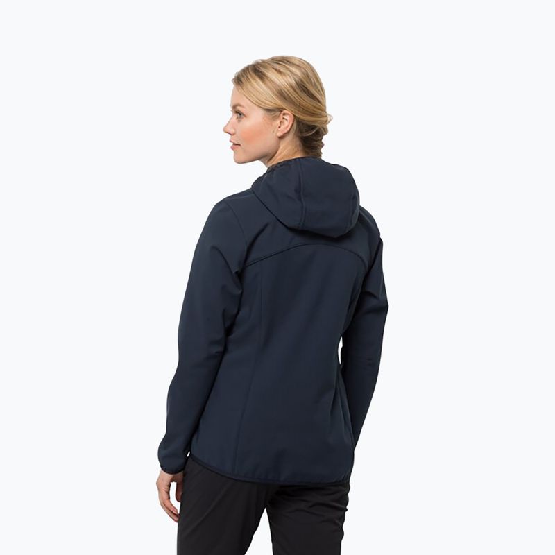 Jack Wolfskin giacca softshell da donna Bornberg Hoody blu notte 2