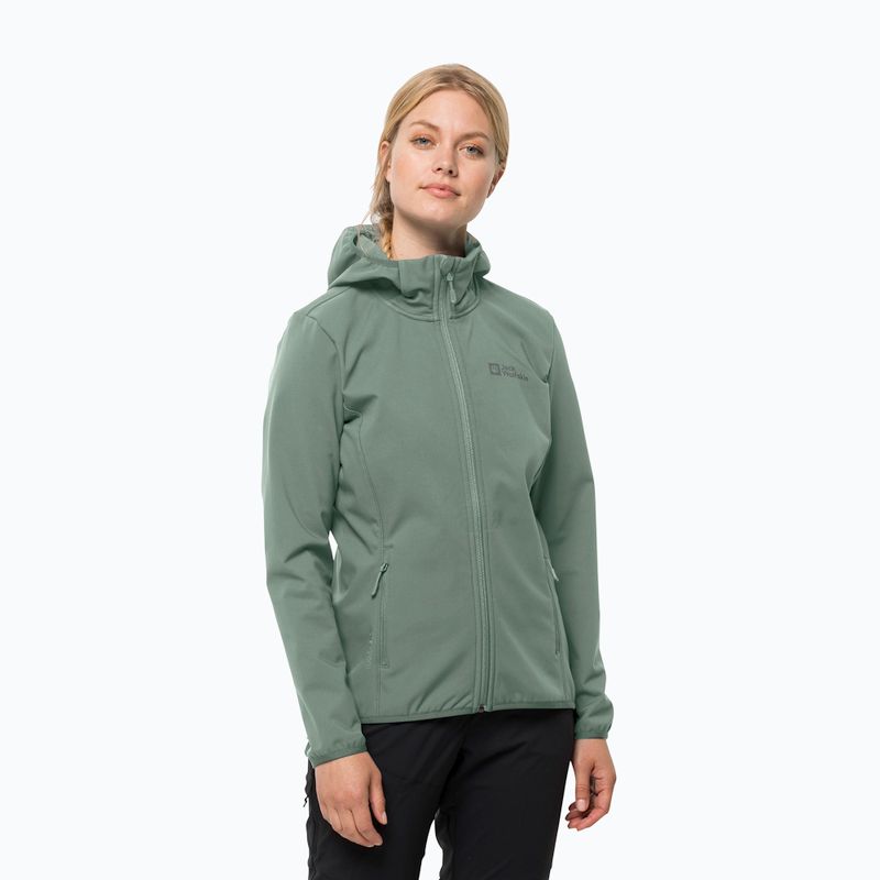 Jack Wolfskin giacca softshell da donna Bornberg Hoody verde picnic