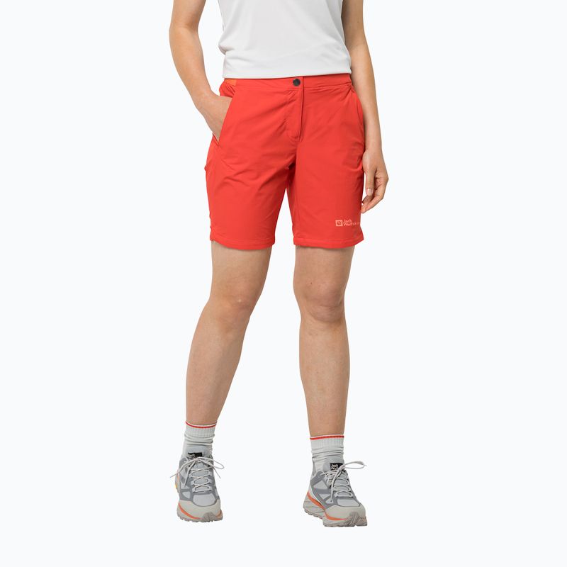 Pantaloncini Jack Wolfskin Hilltop Trail da donna, arancione tango