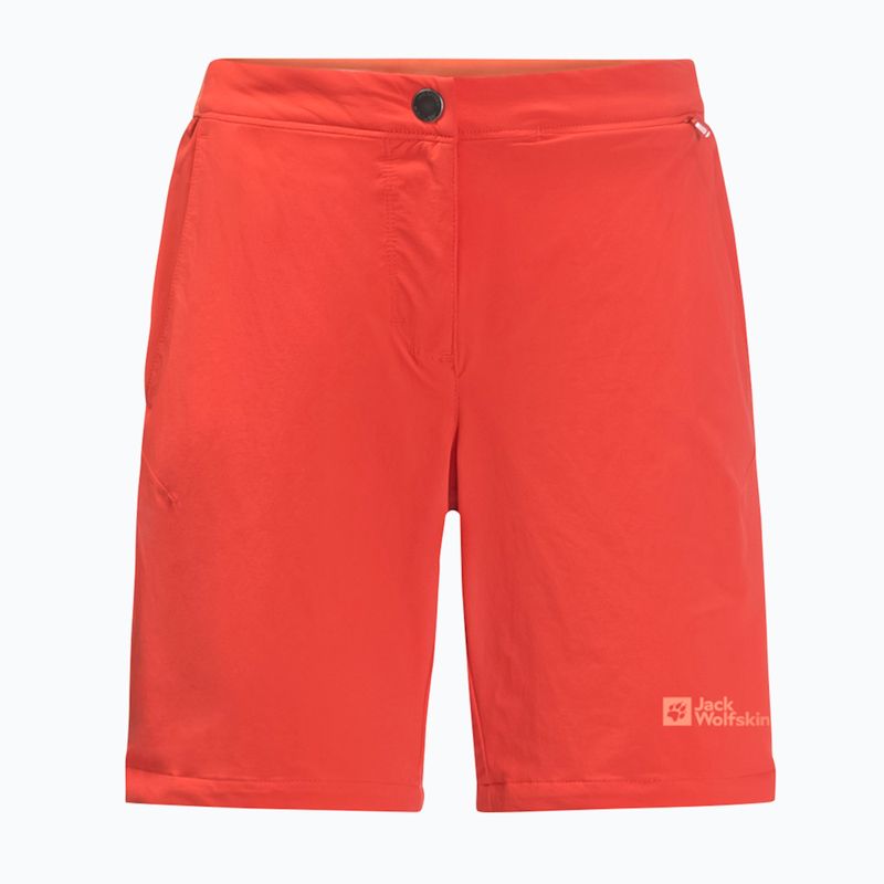 Pantaloncini Jack Wolfskin Hilltop Trail da donna, arancione tango 4
