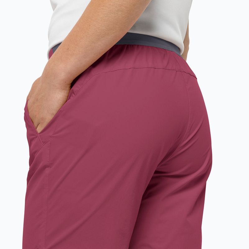 Pantaloncini da trekking Jack Wolfskin Hilltop Trail da donna rosso sangria 4