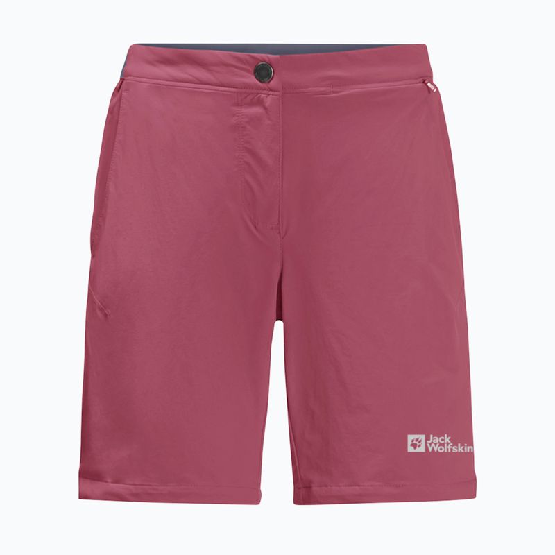 Pantaloncini da trekking Jack Wolfskin Hilltop Trail da donna rosso sangria 5