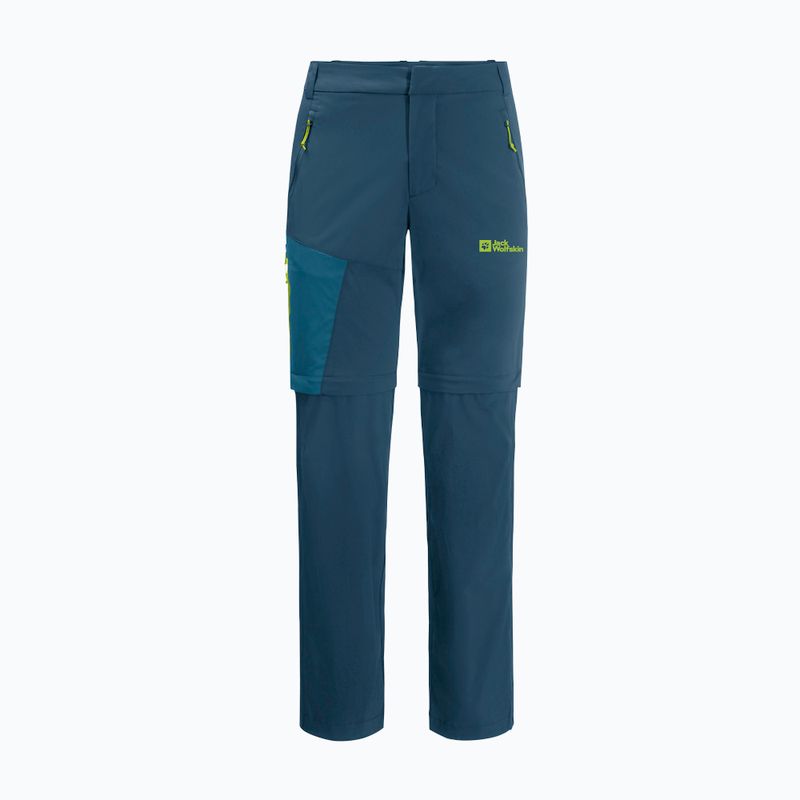 Pantaloni softshell da uomo Jack Wolfskin Glastal Zip Away mare scuro 6