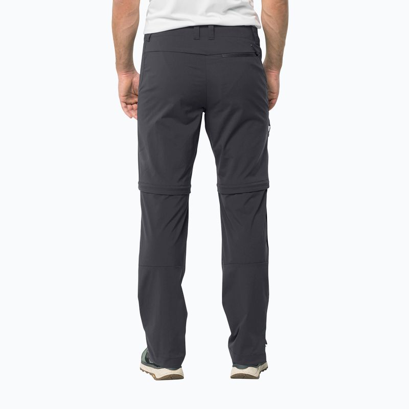 Jack Wolfskin pantaloni softshell da uomo Glastal Zip Away phantom 2