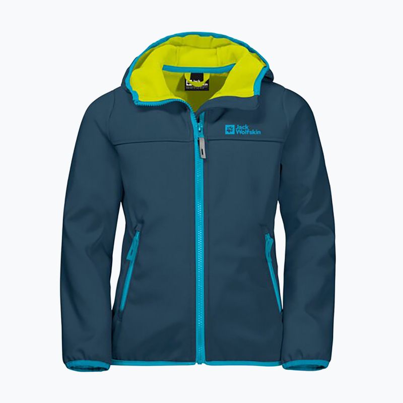 Jack Wolfskin Fourwinds Jacket Giacca softshell da bambino mare scuro 4