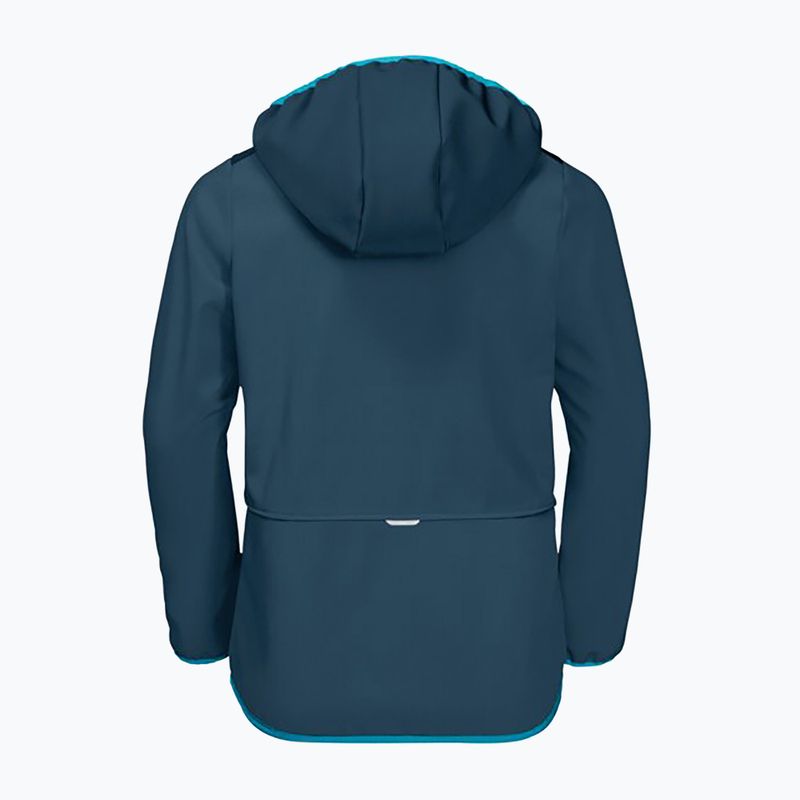 Jack Wolfskin Fourwinds Jacket Giacca softshell da bambino mare scuro 5
