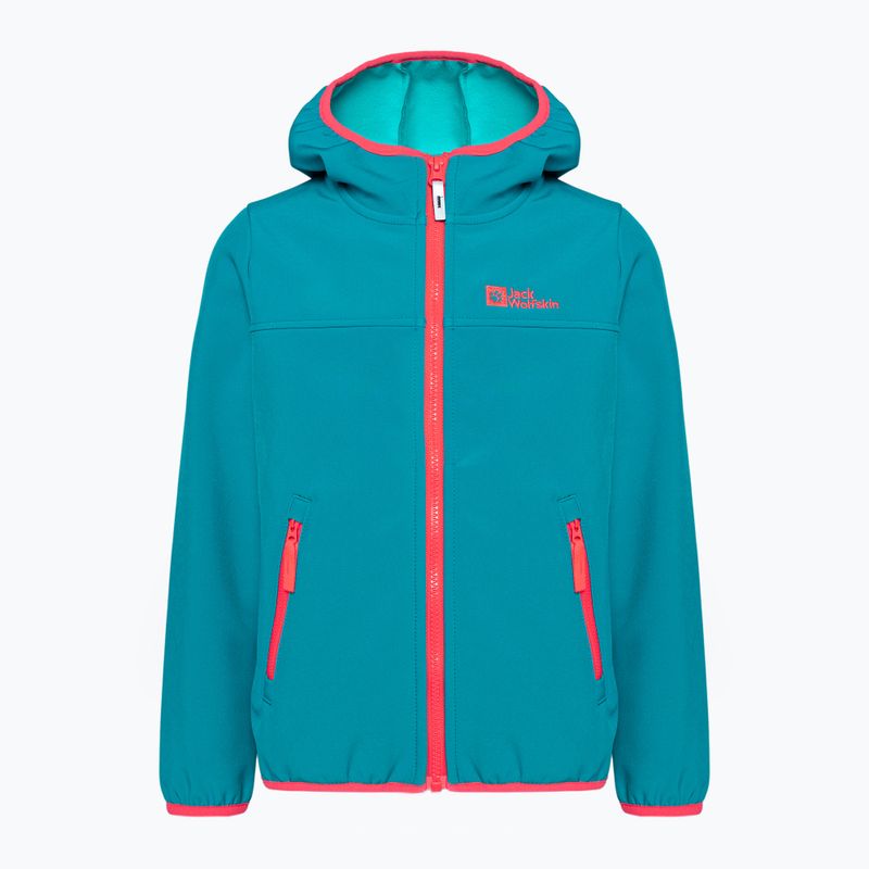 Jack Wolfskin Fourwinds Jacket Giacca softshell da bambino blu everest