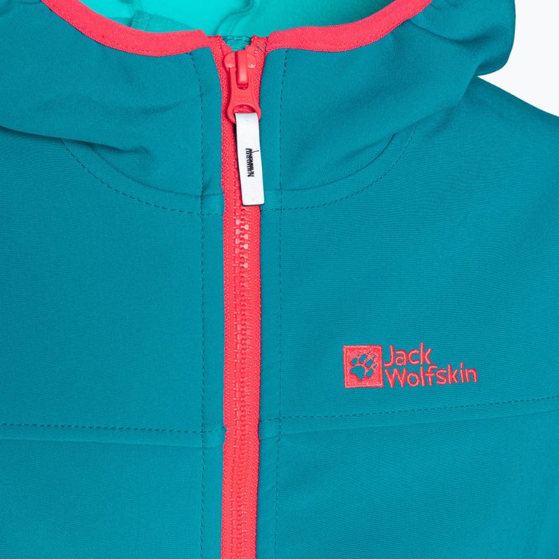 Jack Wolfskin Fourwinds Jacket Giacca softshell da bambino blu everest 3