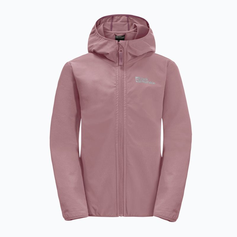 Giacca softshell Jack Wolfskin per bambini Solyd ash mauve