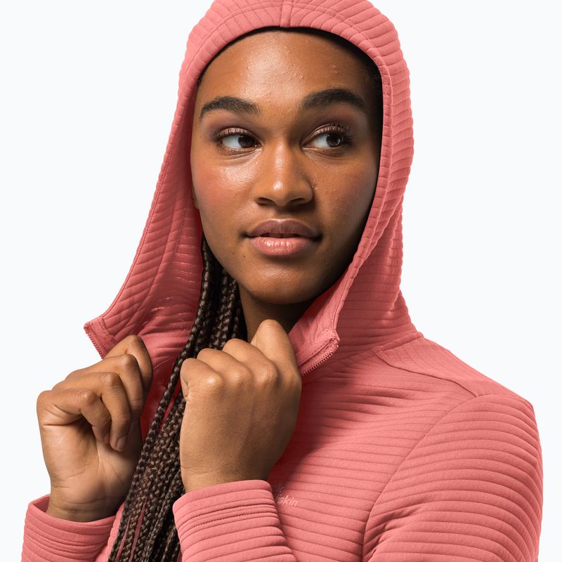 Giacca da trekking da donna Jack Wolfskin Modesto con cappuccio rosa sbiadito 3